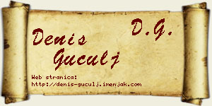Denis Guculj vizit kartica